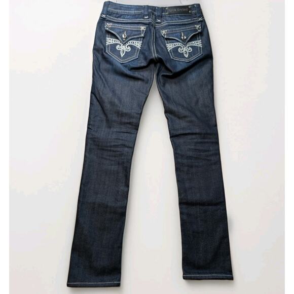 ROCK REVIVAL Sora Skinny Jeans NWOT Women's Size 27* Y2K Whiskered Distressed - Picture 3 of 11